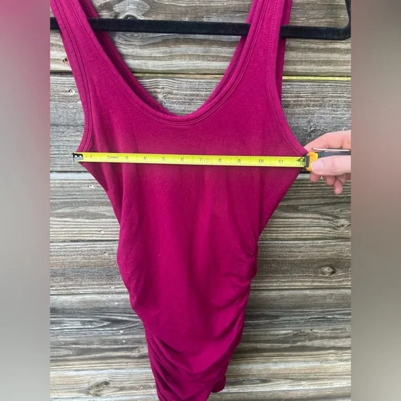 Express Vibrant Fuchsia XS Ruched Bodycon Tank Dress - Picture 6 of 8